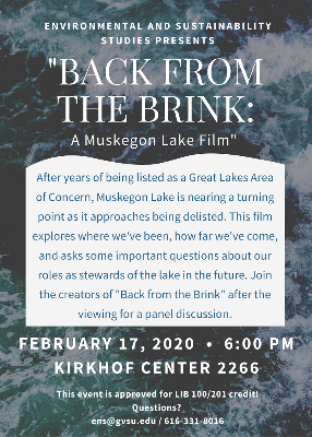 Back from the Brink: Film & Panel Discussion
